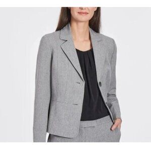 Kasper Separates Suit Jacket Blazer 16 Gray Classic 2 Button Stretch NEW NWOT